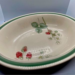 Raspberry Cane Wedgwood Oval Serving Dish